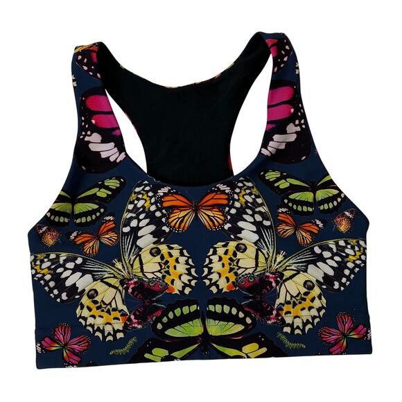 Women's Butterfly Print Racerback Sport Bra Size Small - Picture 1 of 2
